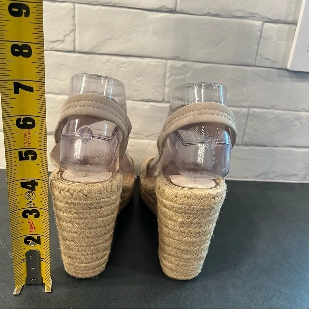 NWOT Katherine Kelly sz 8.5 Orla leather wedge espadrille sandals